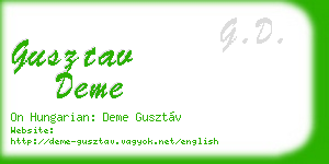 gusztav deme business card